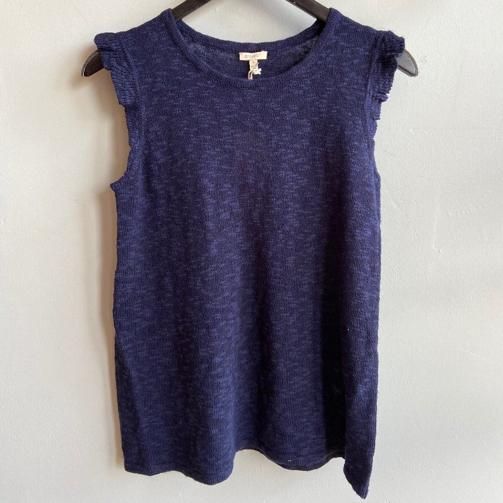 Sleeveless Ruffle Sweater